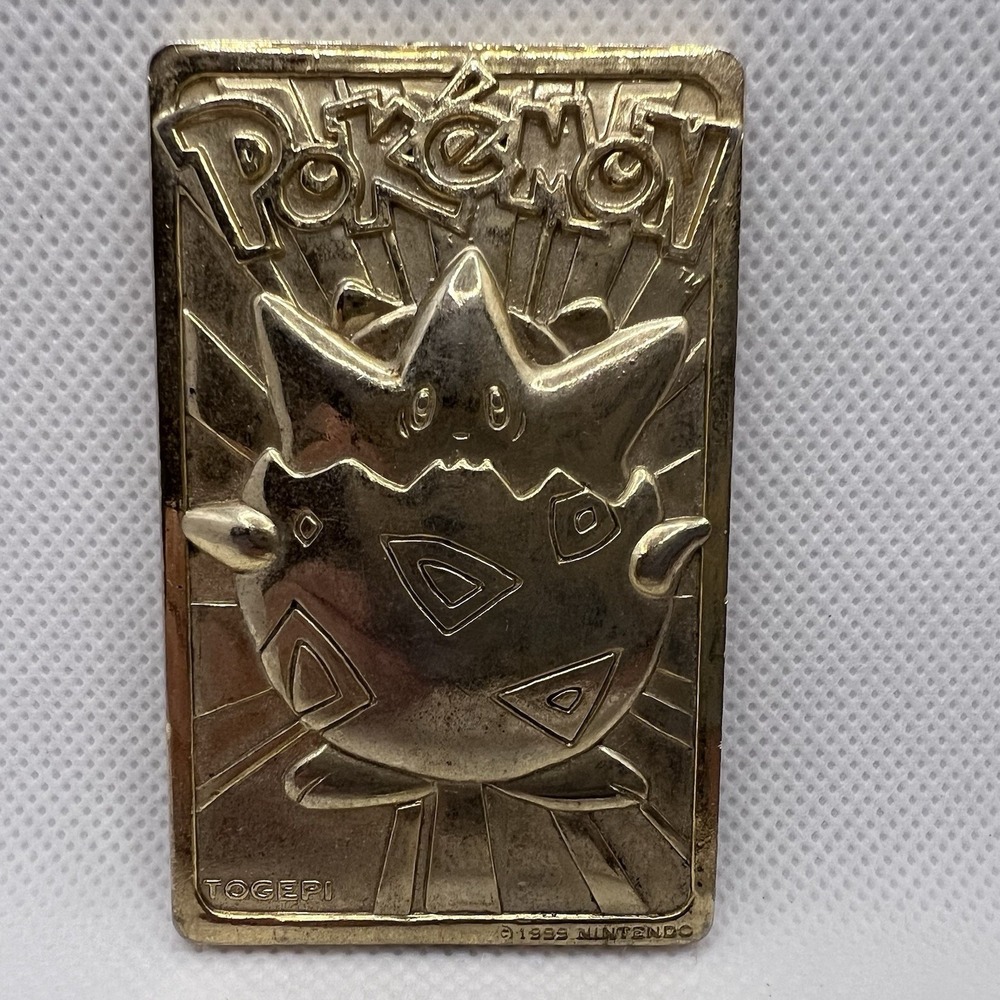 1999 Burger King Pokémon Togepi 23K Gold Plated Promo Card Limited Edition